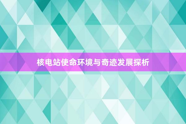 核电站使命环境与奇迹发展探析